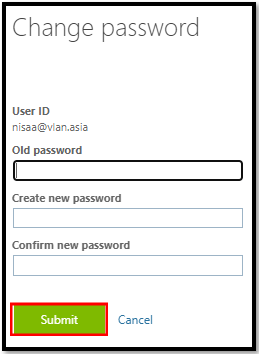 microsoft 365 email password reset